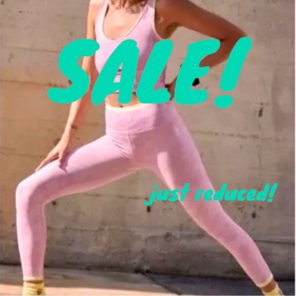 Free People Think Twice Leggings High Rise PINK New XS S - Picture 15 of 15